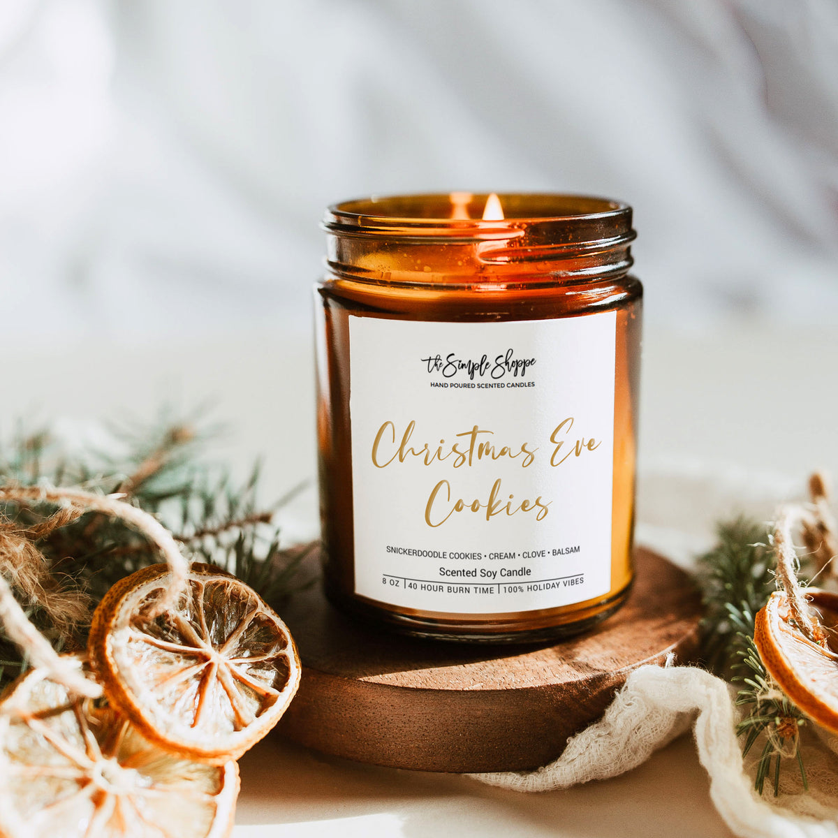 CHRISTMAS EVE COOKIES HOLIDAY SCENTED CANDLE | The Simple Shoppe