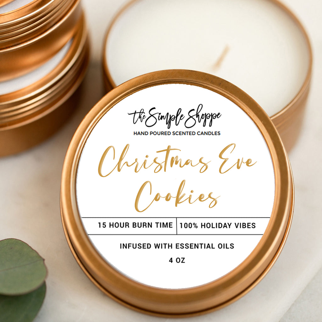 CHRISTMAS EVE COOKIES HOLIDAY SCENTED TRAVEL TIN