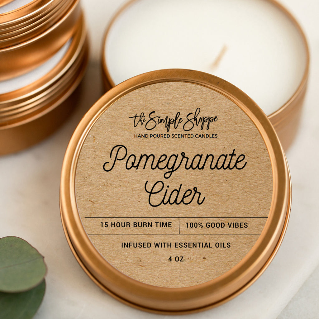 POMEGRANATE CIDER FALL SCENTED TRAVEL TIN