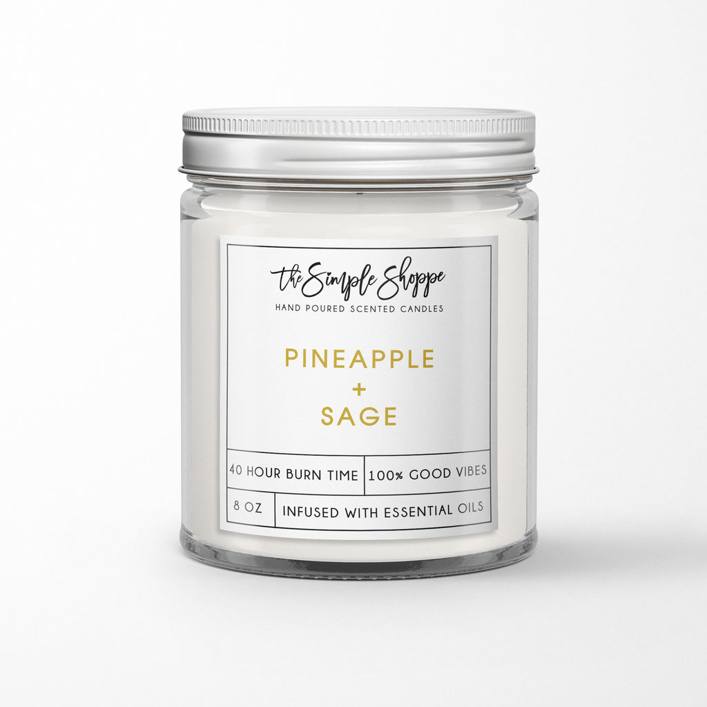 PINEAPPLE + SAGE SCENTED CANDLE